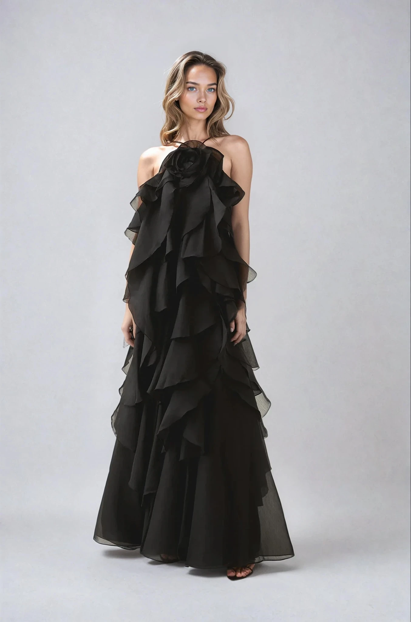 Celeste™ | Ruffled Chiffon Gown