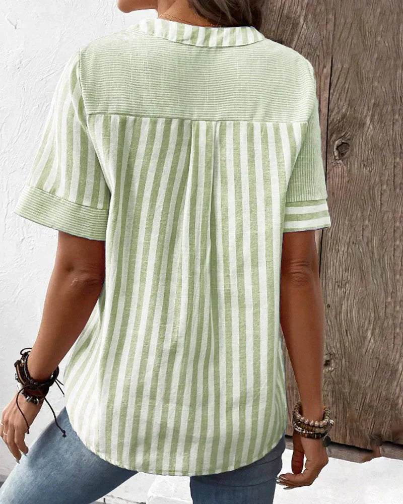 Morgan- Soft Striped Blouse