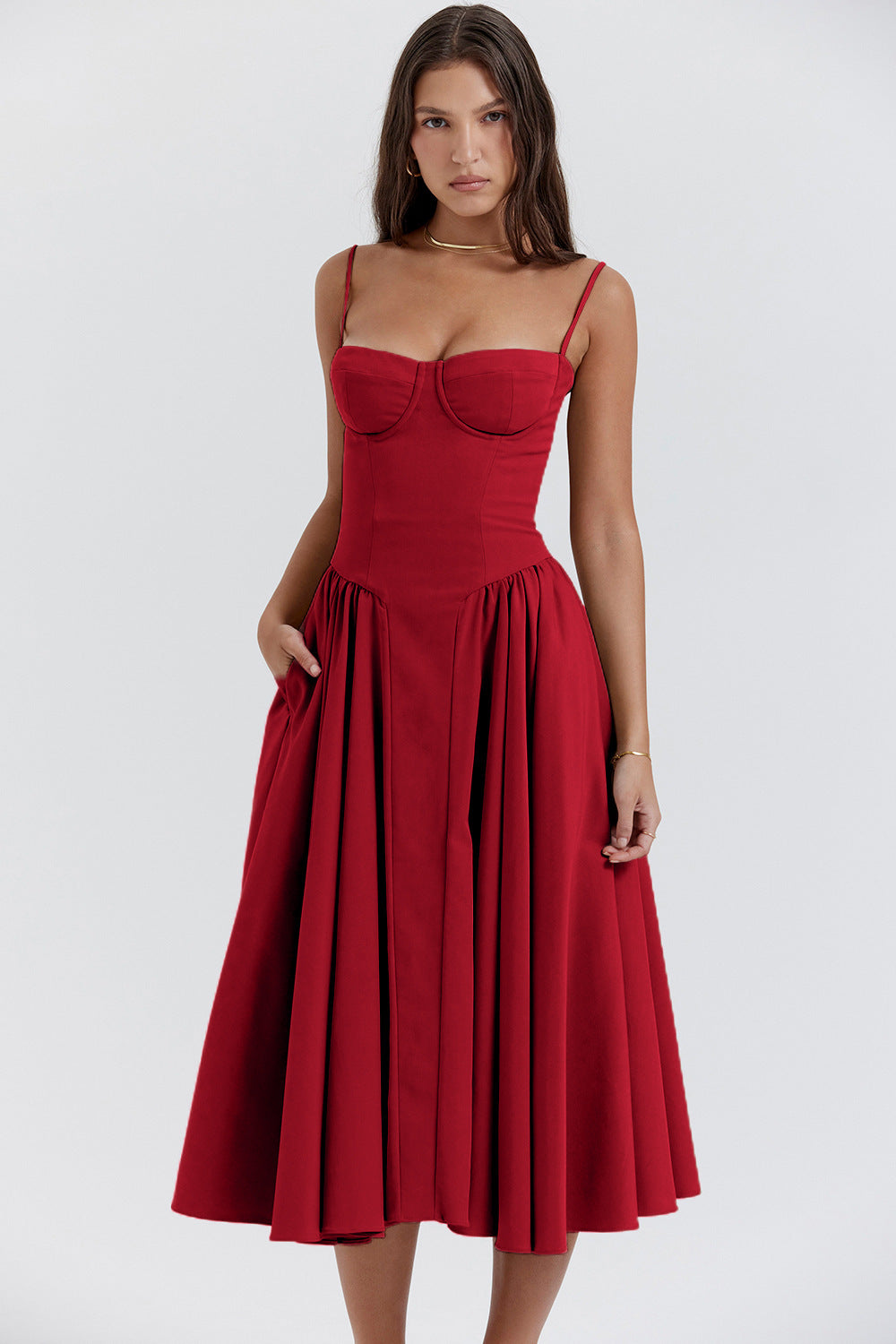 Evelyn™ | Sculpted Midi Dress