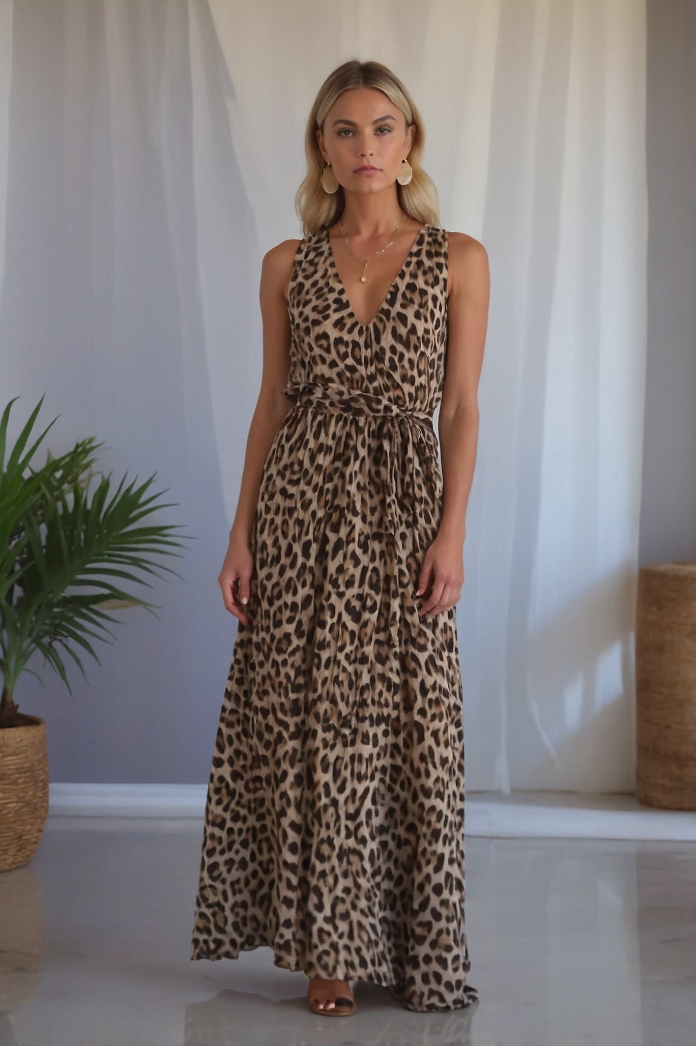 Selena™ | Elegant Leopard Print Dress