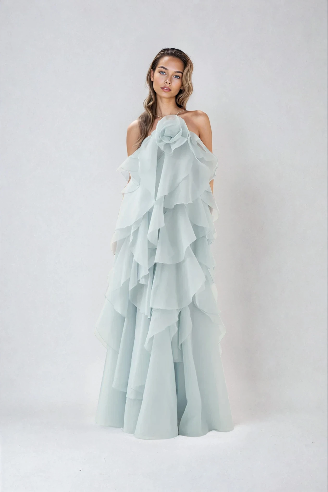 Celeste™ | Ruffled Chiffon Gown