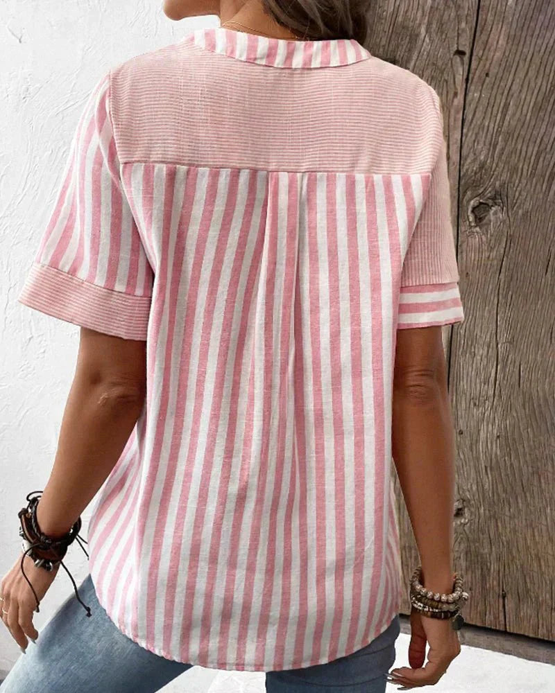 Morgan- Soft Striped Blouse