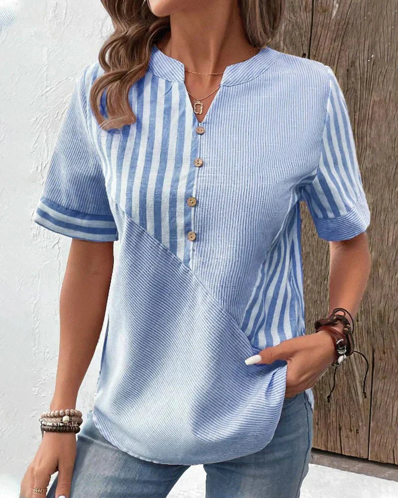 Morgan- Soft Striped Blouse