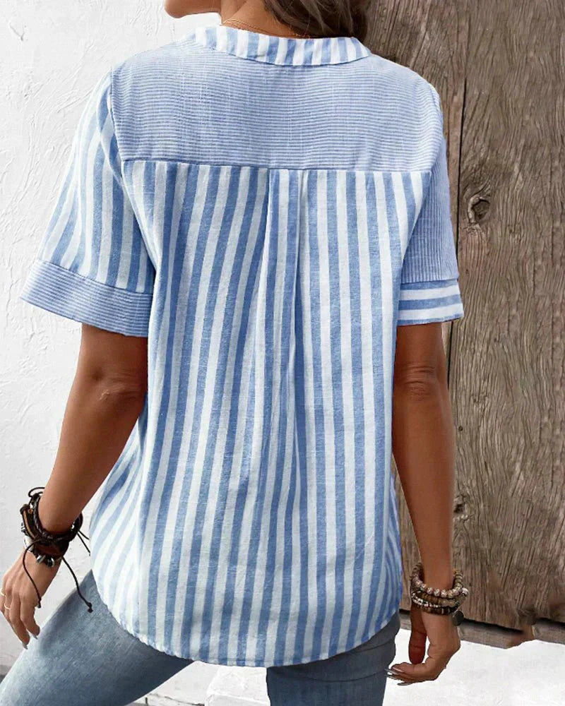 Morgan- Soft Striped Blouse