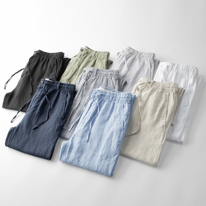 Soleto linen tailored fit chinos