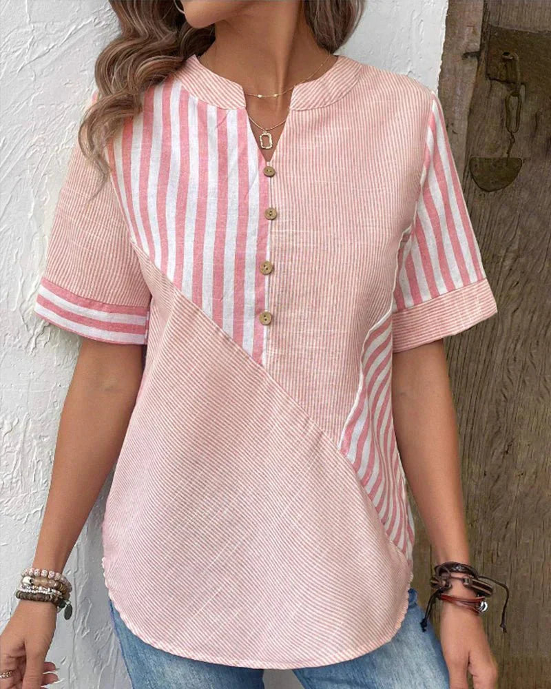 Morgan- Soft Striped Blouse