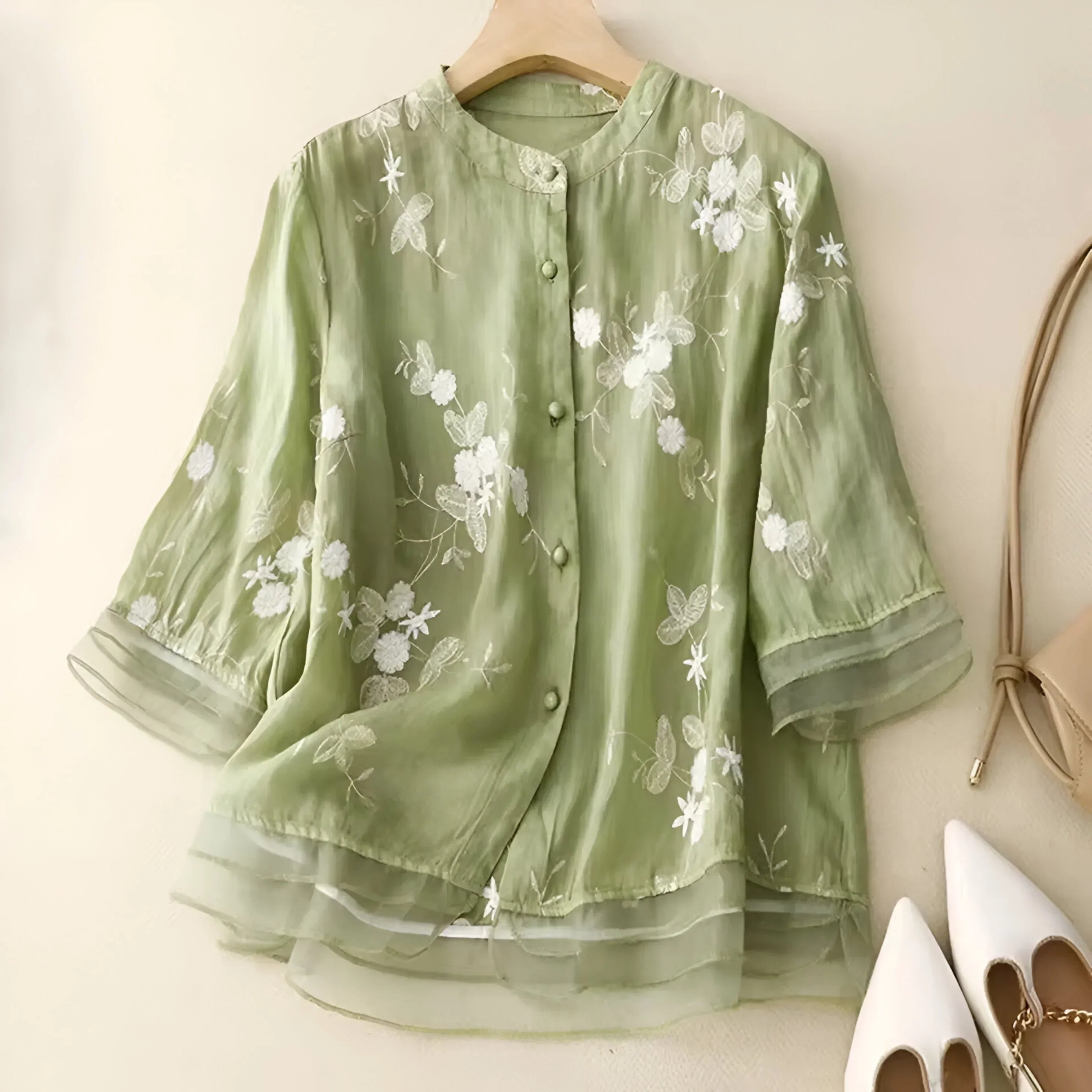 Elie - Floral Button Blouse
