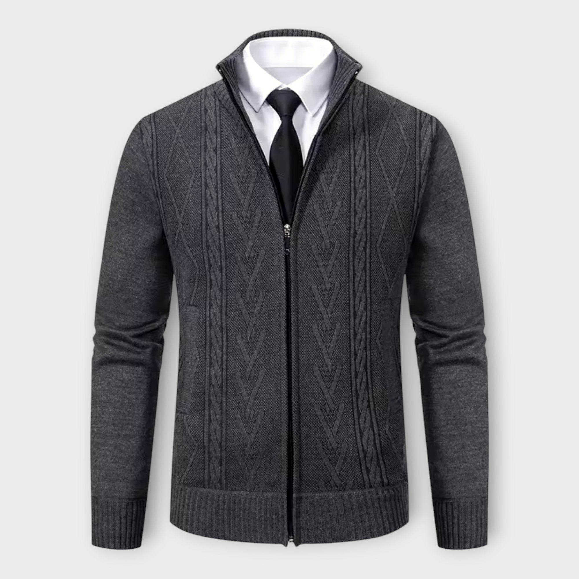 Liam - Elegant & Cashmere-Lined Cardigan