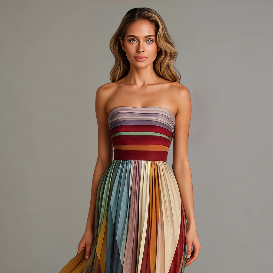 Celina™ | Brushstroke Elegance Dress