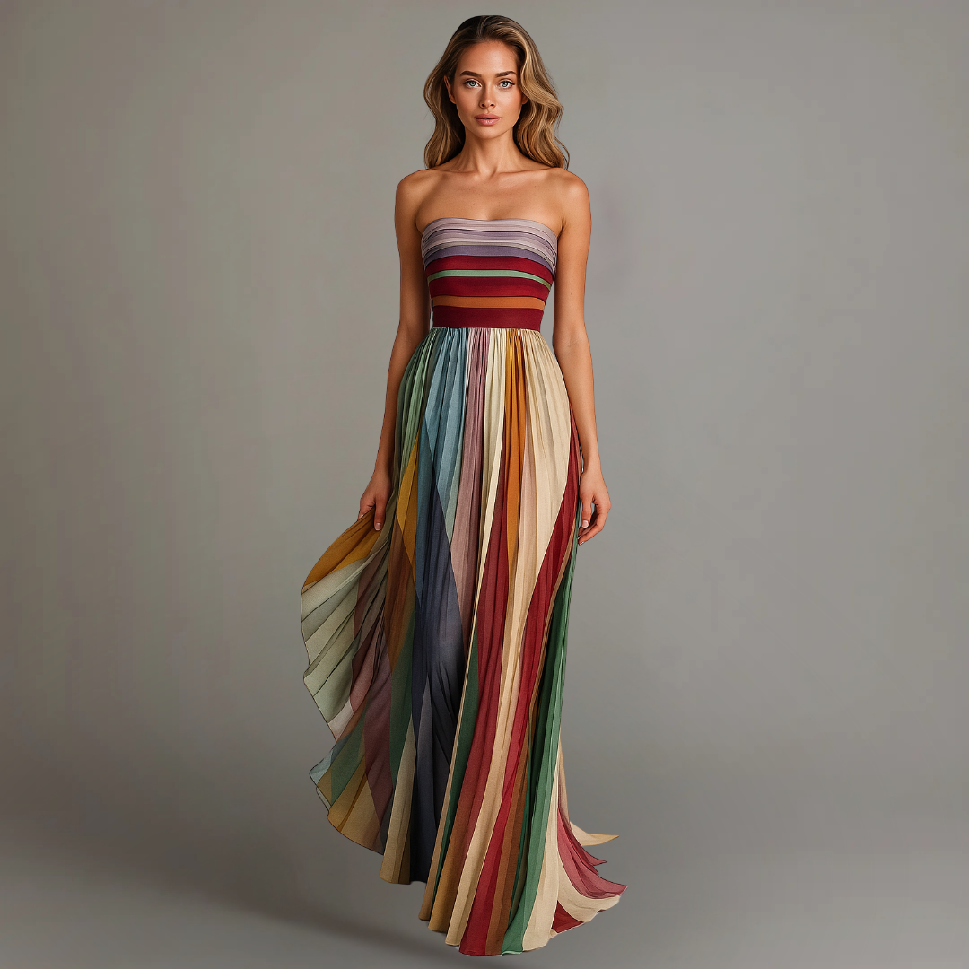 Celina™ | Brushstroke Elegance Dress