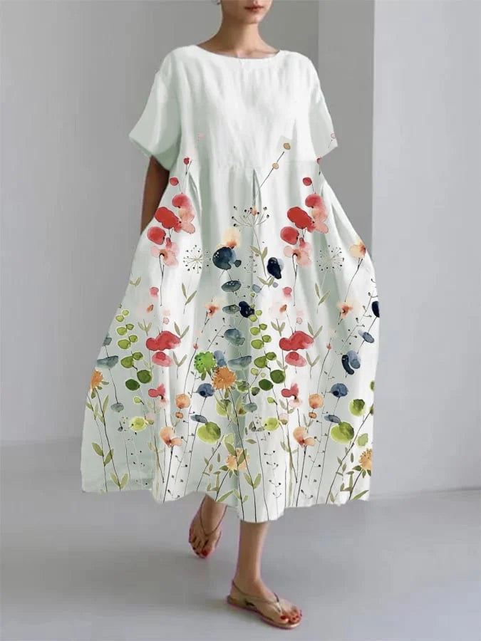 Máree | Flowing summer maxi dress with floral charm and all-day comfort