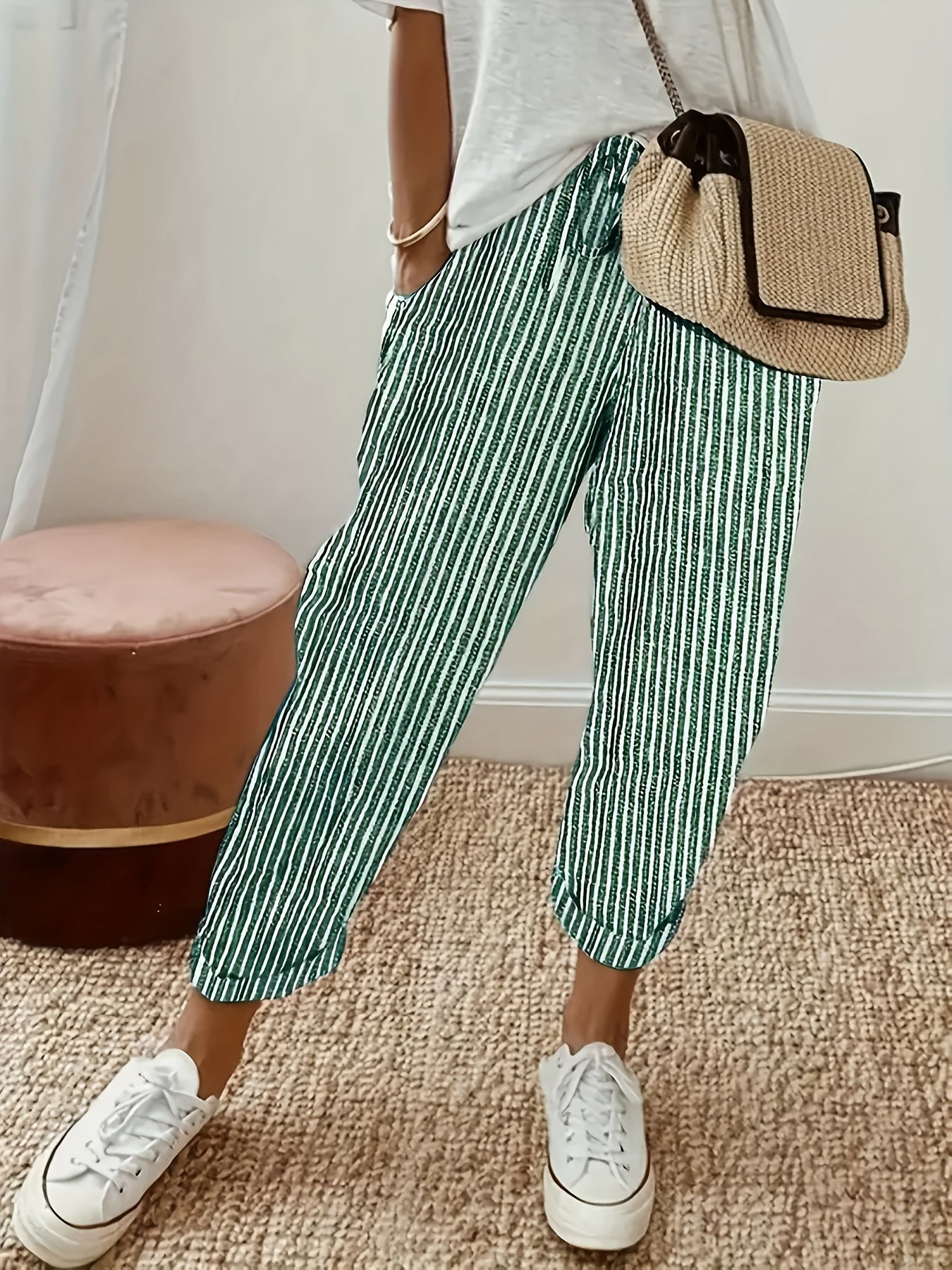 Beatrice™ – Striped Wide-Leg Pants
