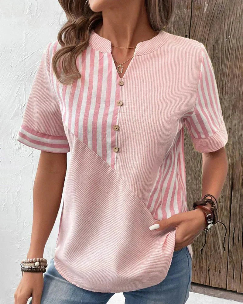 Morgan- Soft Striped Blouse