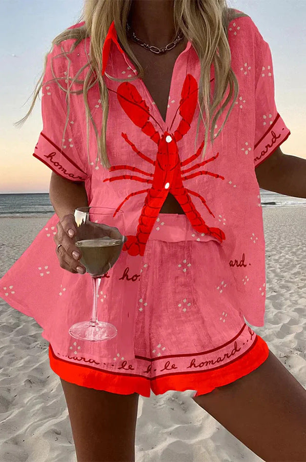 Caprielle™ | Linen Summer Co-ord set with Artistic Print