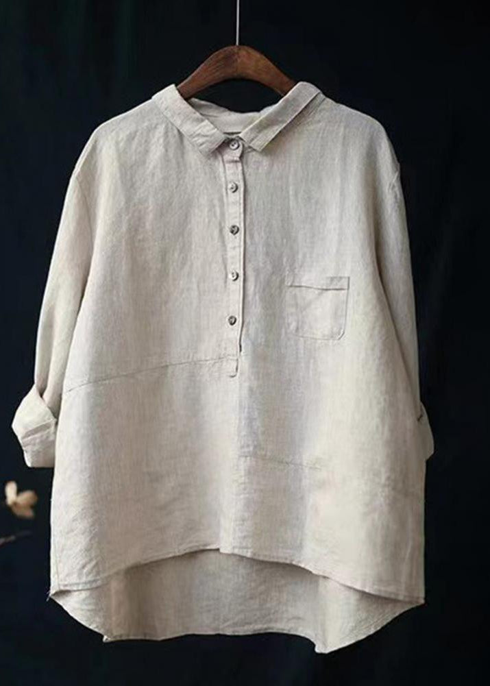 Katrina– Long-Sleeve Button-Up Shirt with Front Pocket