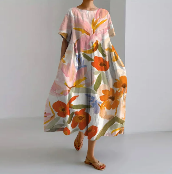 Máree | Flowing summer maxi dress with floral charm and all-day comfort
