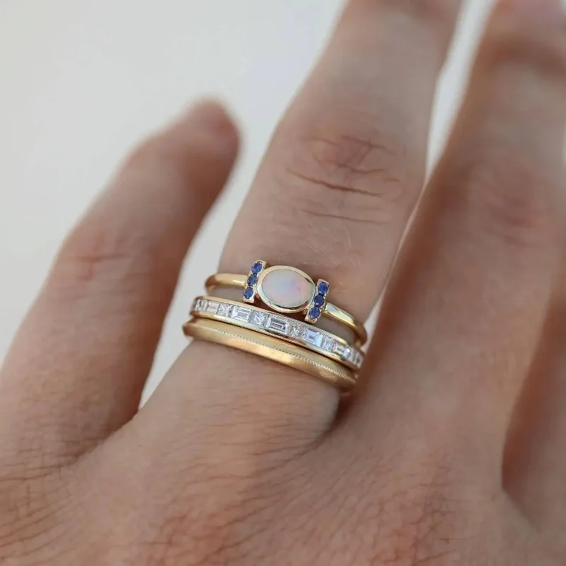 Oprah - Vintage Opal Gold Ring Set