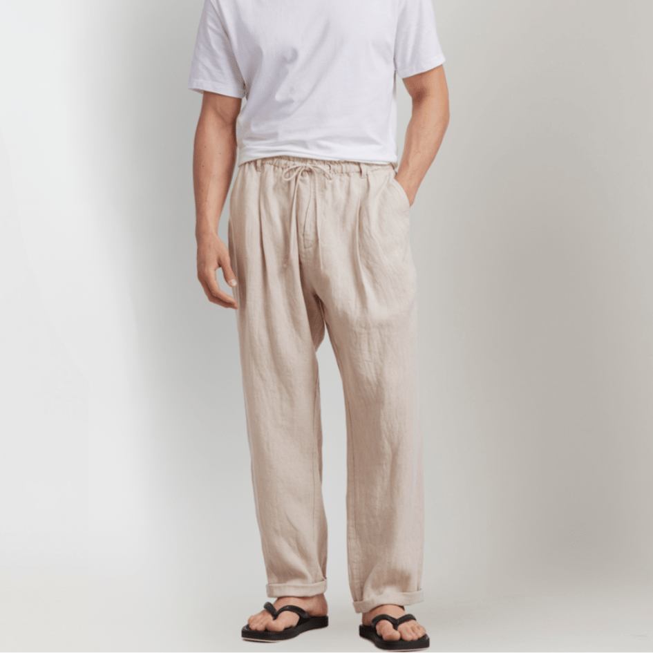 Soleto linen tailored fit chinos